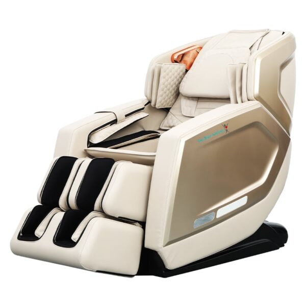 4d Full Body Zero Gravity Shiatsu Lux Electric Massage Chair Cream And Gold Feel Better Wellness